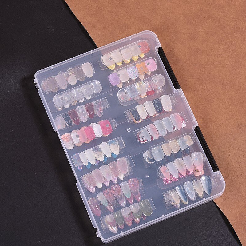 Nail Tips Display Box Manicure Collector Box Nail Art Showing Shelf Gel Polish Manicure Color Card Chart Painting Display Board