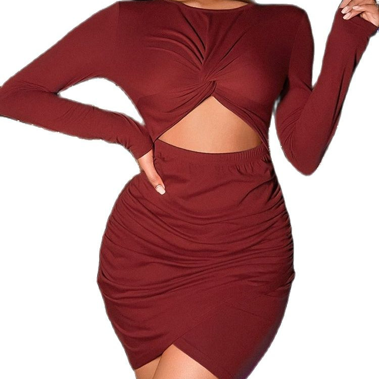 Vestido feminino novo saco explosivo saia quadril colheita saia feminina