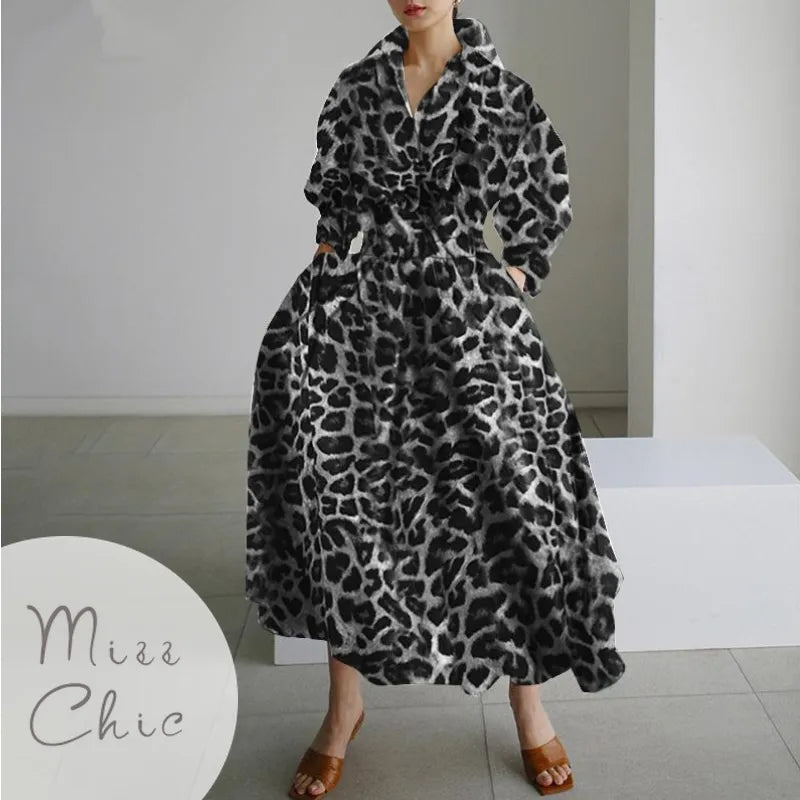 S-5XL Korean Fashion Long Sleeve Shirt Dress Chic Turndown Neck Ruched Maxi Dress Women Autumn Winter Clothes Streetwear