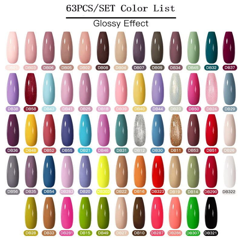 Mtssii 24/25/40/60PCS Gel Nail Polish Set Color Gel Semi Permanent UV Led Varnish Nail Art Design Soak Off Gel Set Nail Gel Set SZH17980