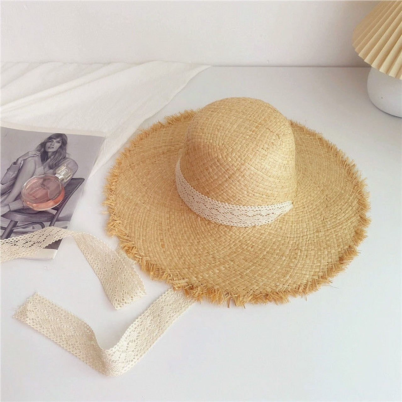 Summer Natural Raffia Straw Hat Large Wide Brim Sun Hats for Women Panama Ladies UPF Travel Holiday Beige Beach Floppy Hat like picture 4