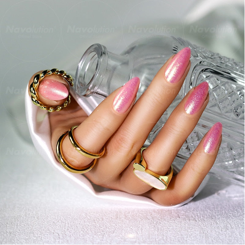 Navolution 24Pcs/Set DIY Manicure Wearable Fake Nails press on Detachable Finished Fingernails Ballet Square Head Almond Short 36