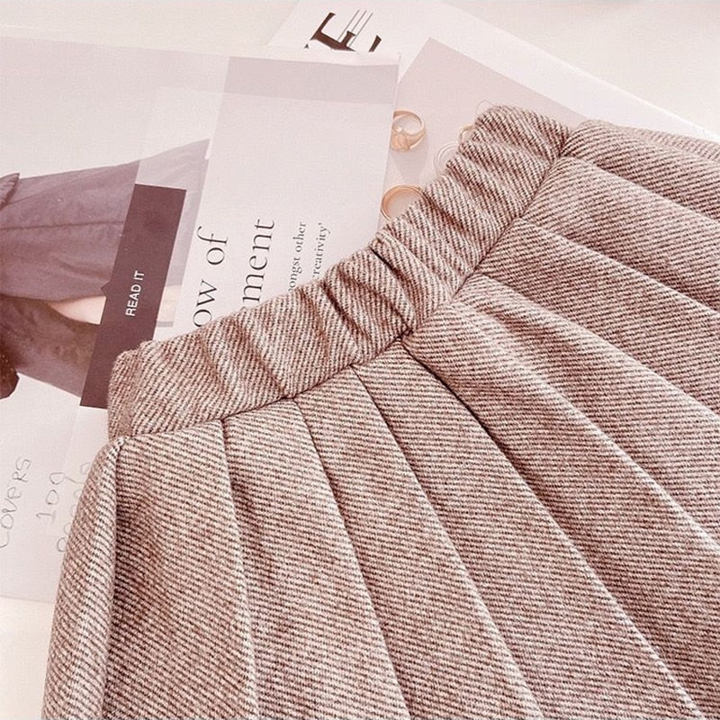 Leader Fashion Kids Girls Princess 2pcs Clothes Set Autumn Winter Children Coat Outwear+Skirts Vintage Outfits Suit 2-12Y