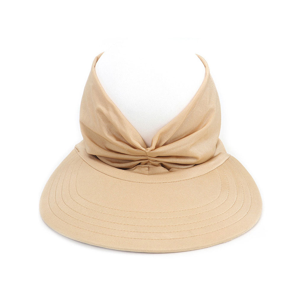 Aettechgd New Women's Summer Hat Outdoor UV Protection Sun Visor Hat Empty Top Hat Travel Seaside Beach Hat Sunscreen Beige