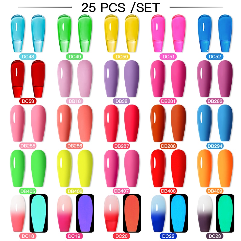 Mtssii 24/25/40/60PCS Gel Nail Polish Set Color Gel Semi Permanent UV Led Varnish Nail Art Design Soak Off Gel Set Nail Gel Set ST25PCS-9