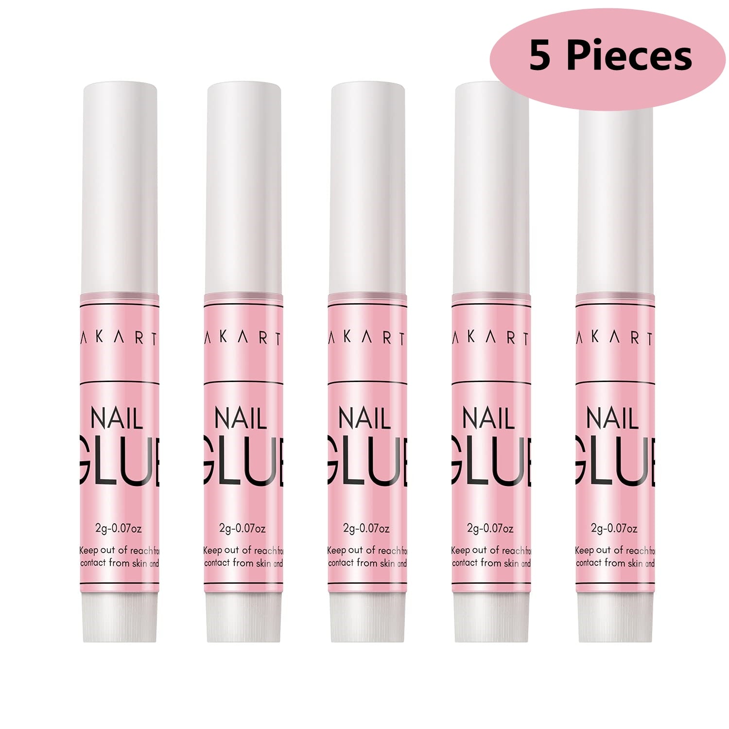 Makartt Super Strong Nail Glue for Acrylic Nails Press On Nails Professional Nail Bond Nail Tips Glue for Stick On Nails 5 PCS (Pack of 1)