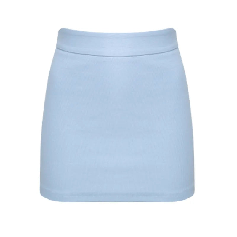 Autumn Japanese Long Sleeve Slim 3 Piece Dress Set Women Kawaii Clothing Pure Color Cardigan + Mini Skirts Fashion Suits Only Skirts