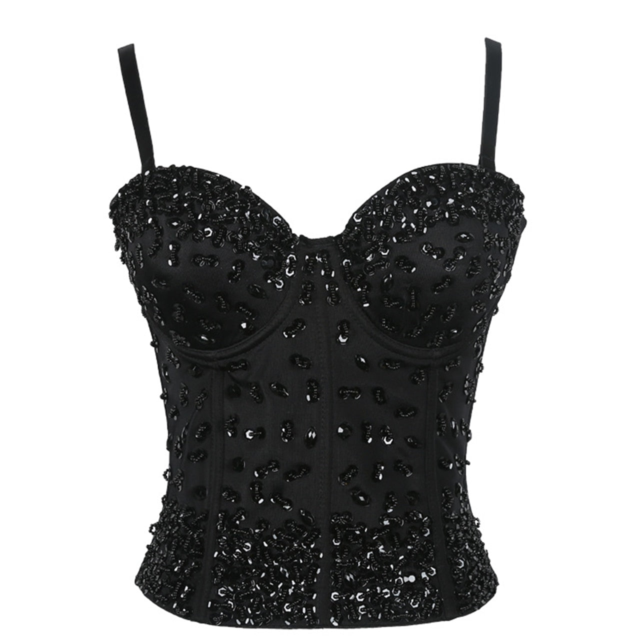 New Women Sexy Fashion Crop Top Diamond Flower Strapless Vest Bustier Bra Night Club Party Tank Top Female HR00280101