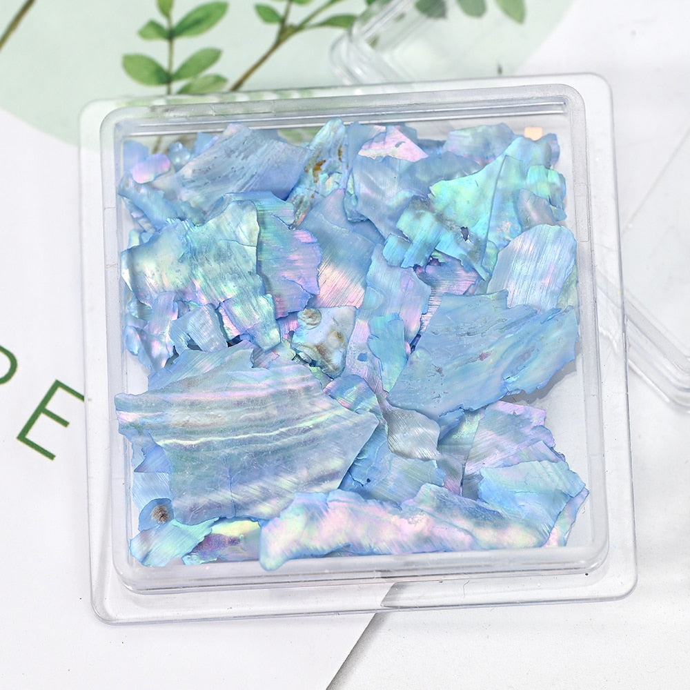 Nail Art Aurora Shell Flakes Abalone Nails Charms 3D Irregular Slice Shell Stone Sequins Nail Art Decoration Manicure Accessory PT189-03