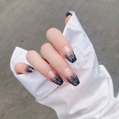 24Pcs/Set Fake Nails With Glue Full Cover Nail Tips Press On Med Nails DIY Manicure Oval Head False Nails Pink Almond Artificial