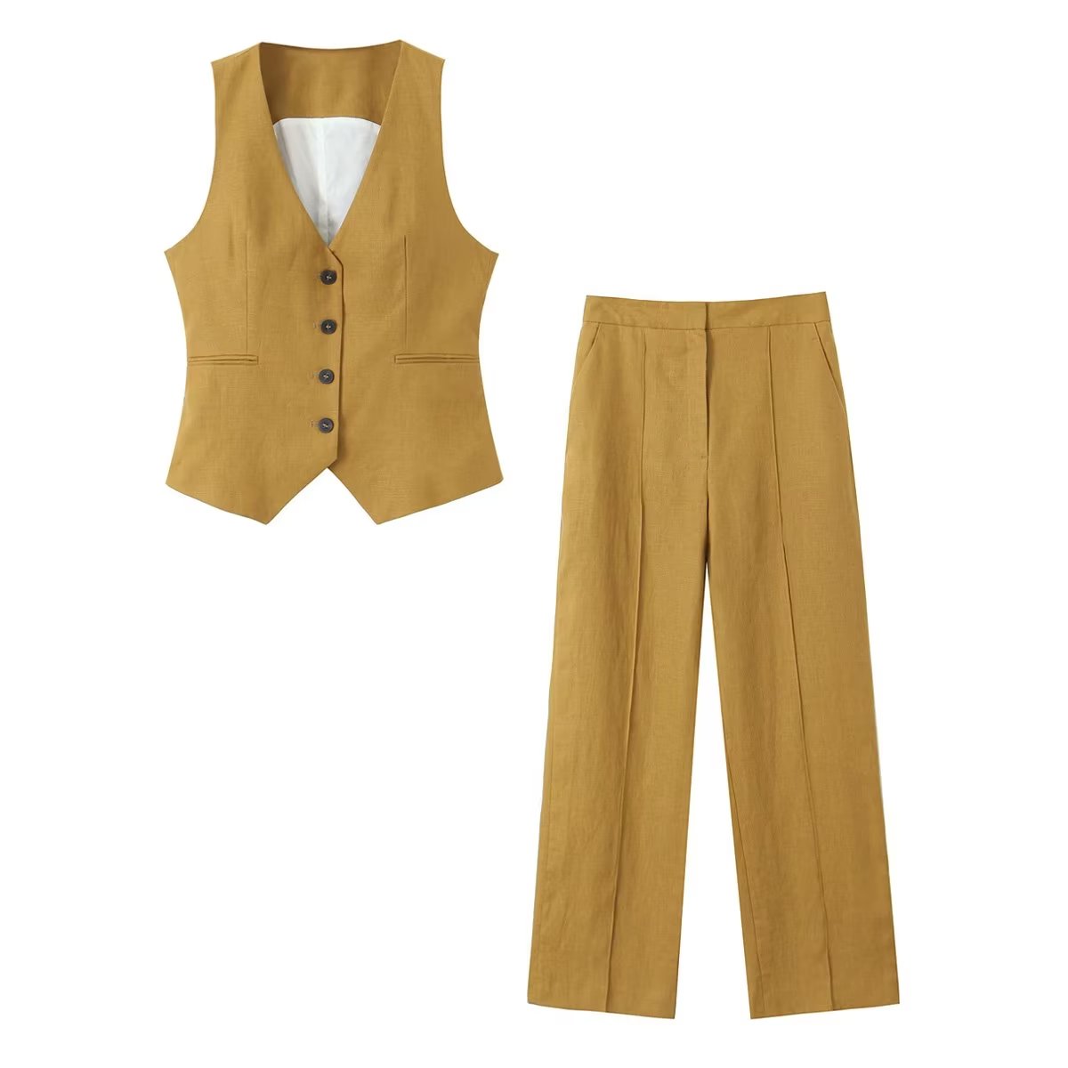 Fashion Women's Suit Set Autumn Outfits for Women Women's Suits Set 2 Elegant Pieces Woman Pants Chic Trouser Blazer camel 2 3