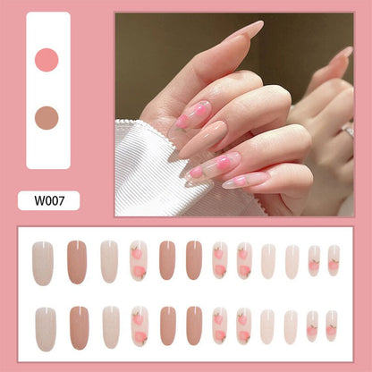 24Pcs/Box White French Fake Nails Press on Long XL Length Rhinestone Design False Nails Full Cover Acrylic Nail Tips