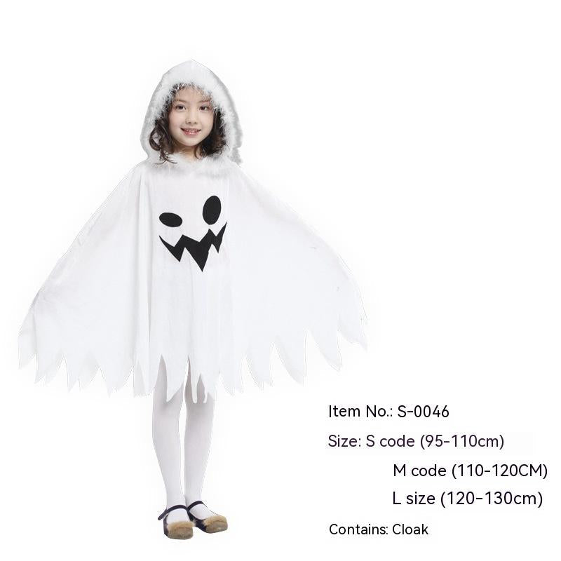 Halloween White Hooded Ghost Dress S0046